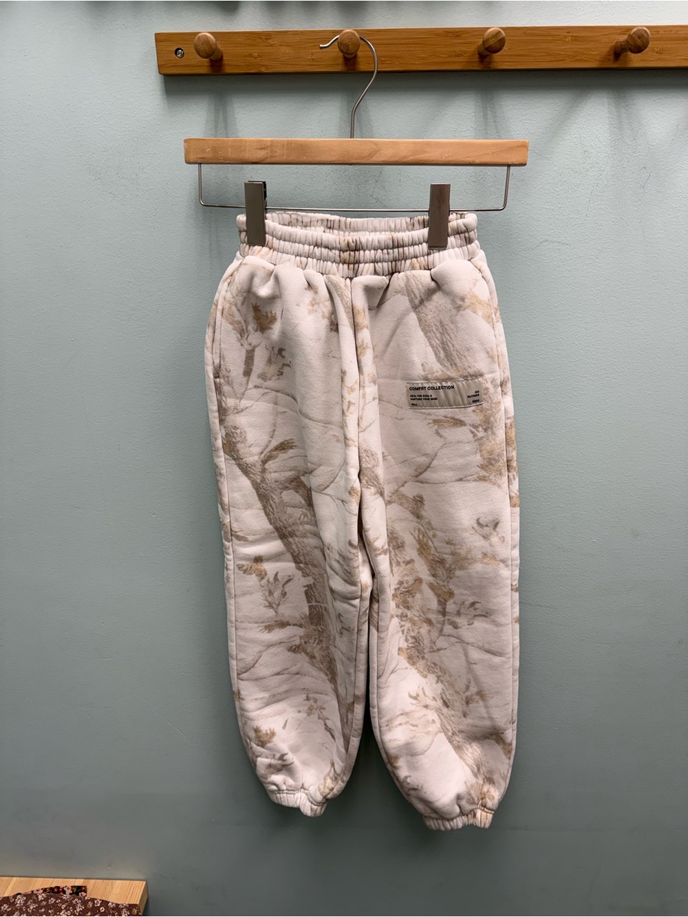 Kids Neutral Camo Print Jogger Pants